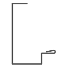 Einfassprofil mit Aufkantung