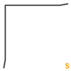 Innenecke mit leichte Ankantung