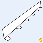 Zahnblech Fischer 40-183 kleine Sicke